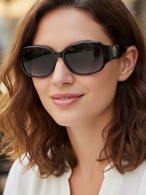 Coach Vintage Black Gradient Lens Sunglasses circa early 2000s